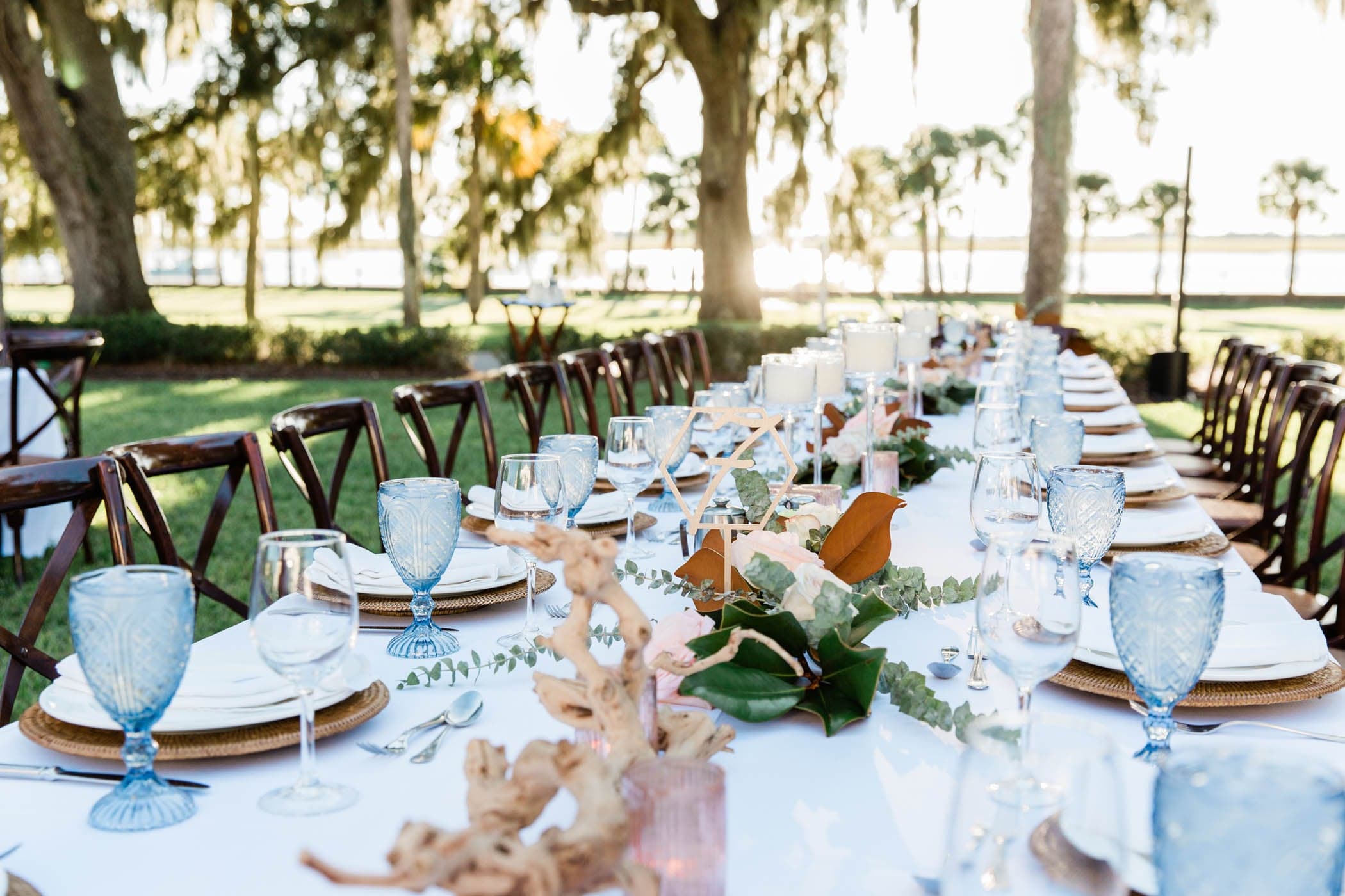 A table set up for a function at Jekyll