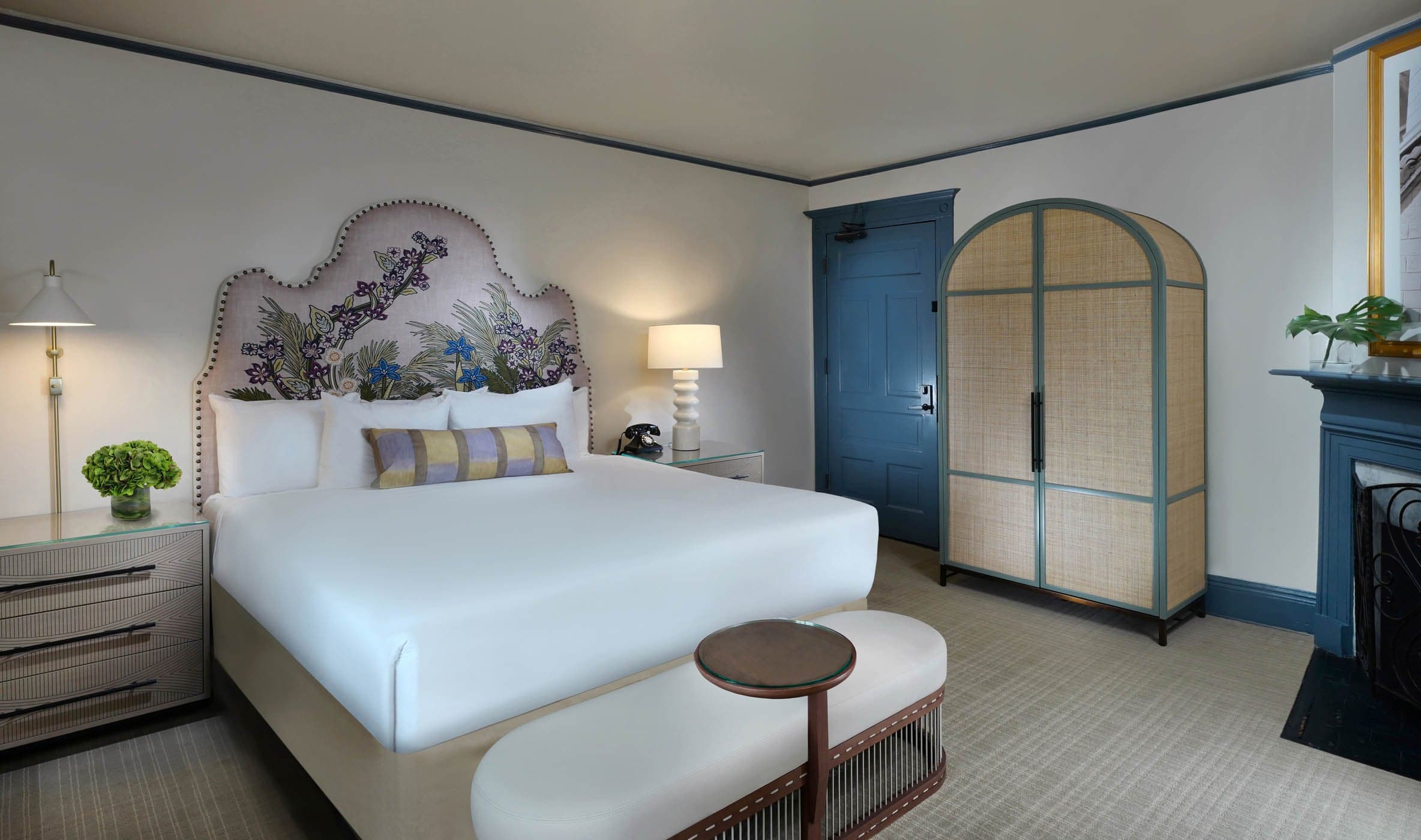 Clubhouse Traditional King with an armoire and end of bed bench