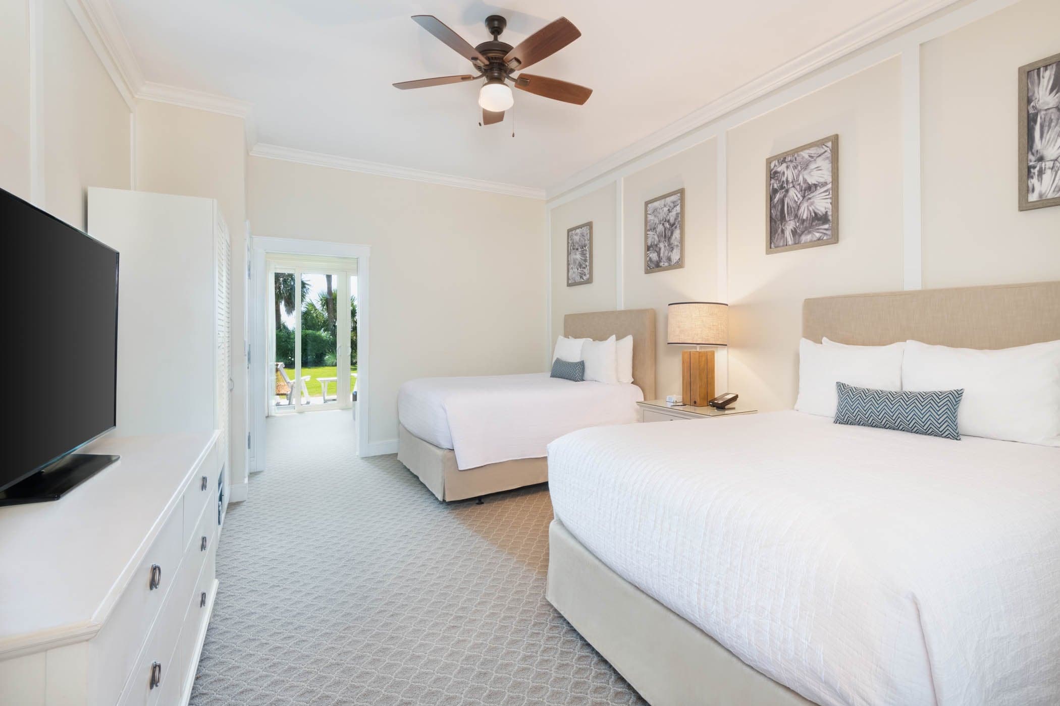 Two Queen Suite with access to the patio