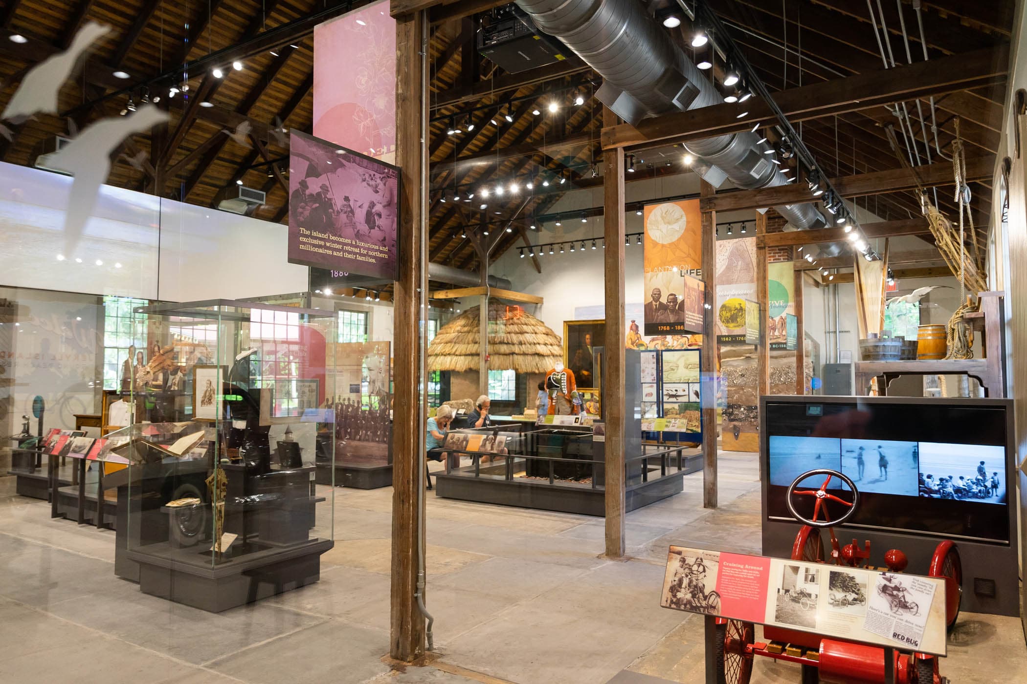 Inside a museum