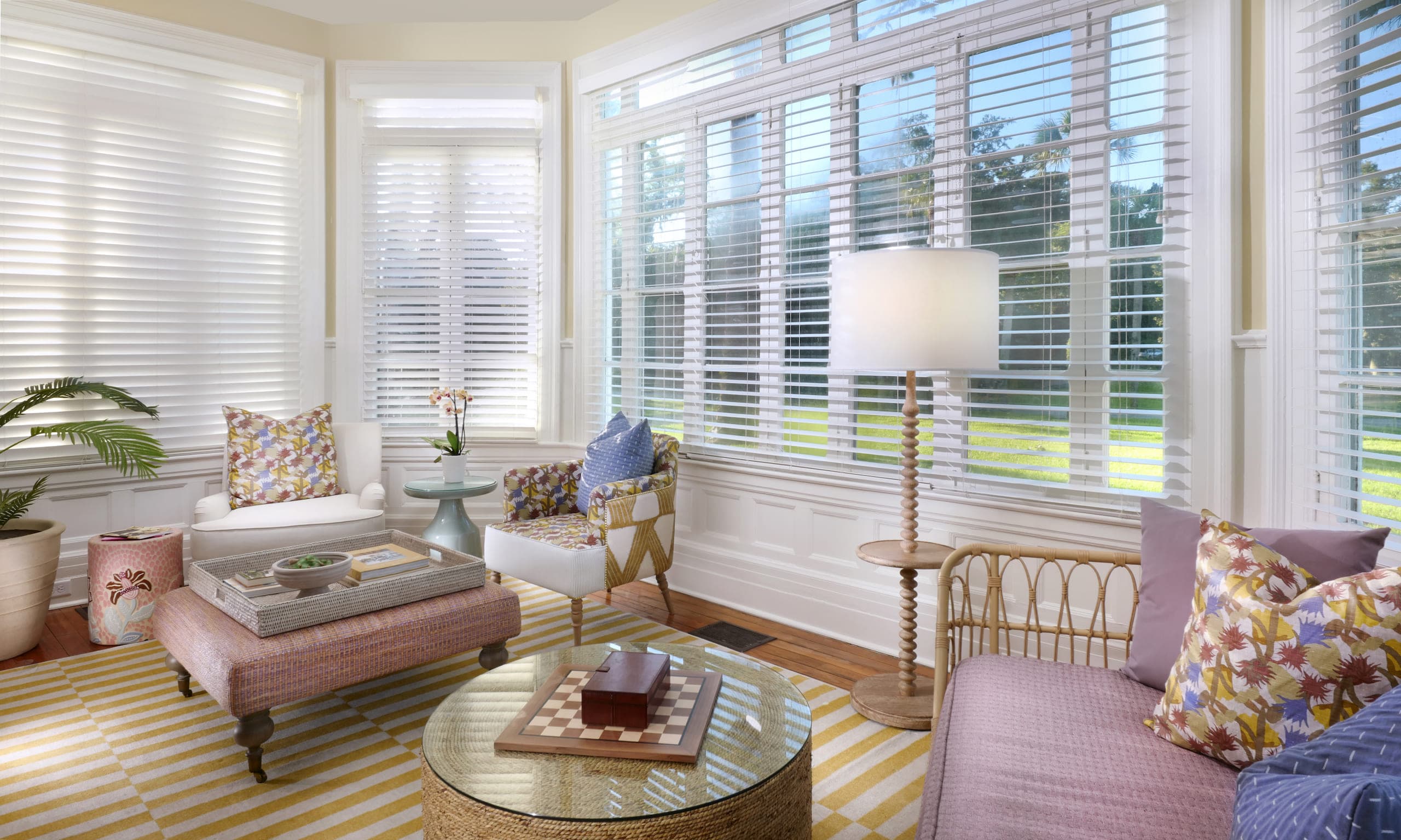 The living space of a Cherokee Deluxe King Suite