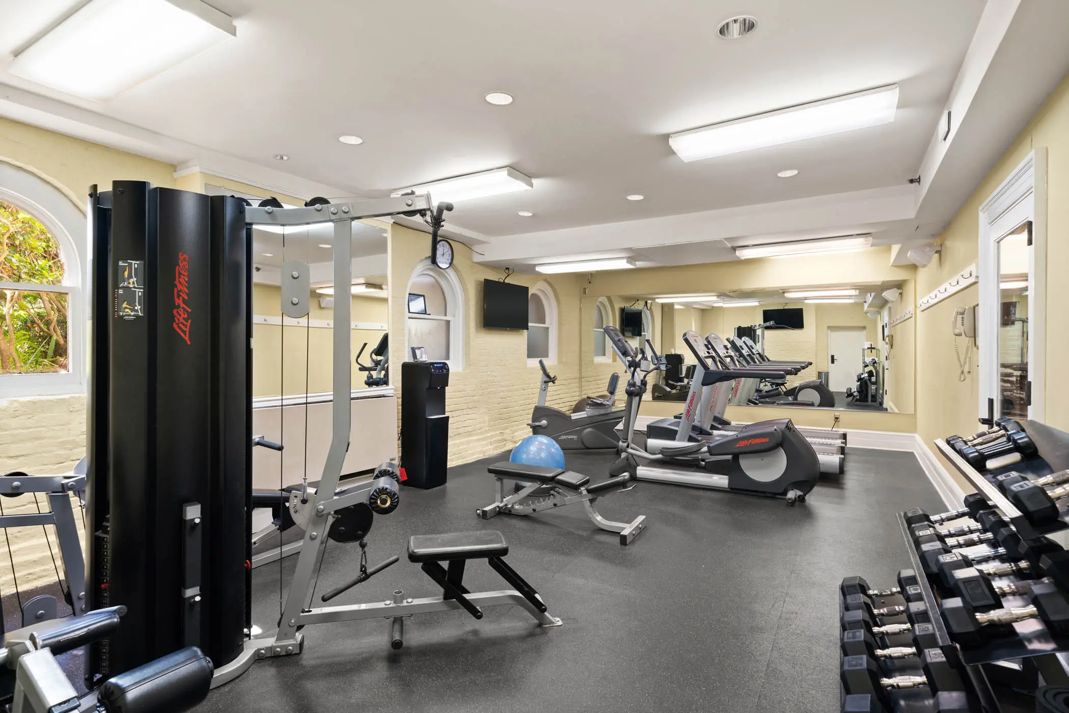 Different types of fitness equipment at Jekyll