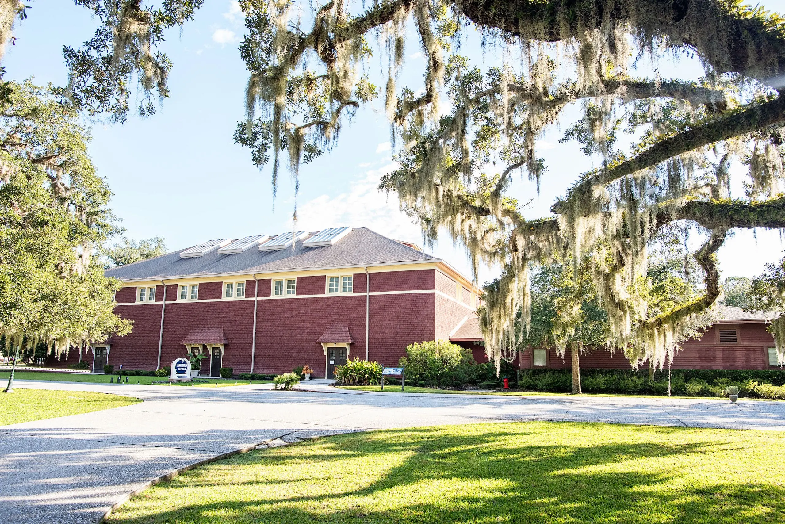 The exterior of the Morgan Center Ballroom