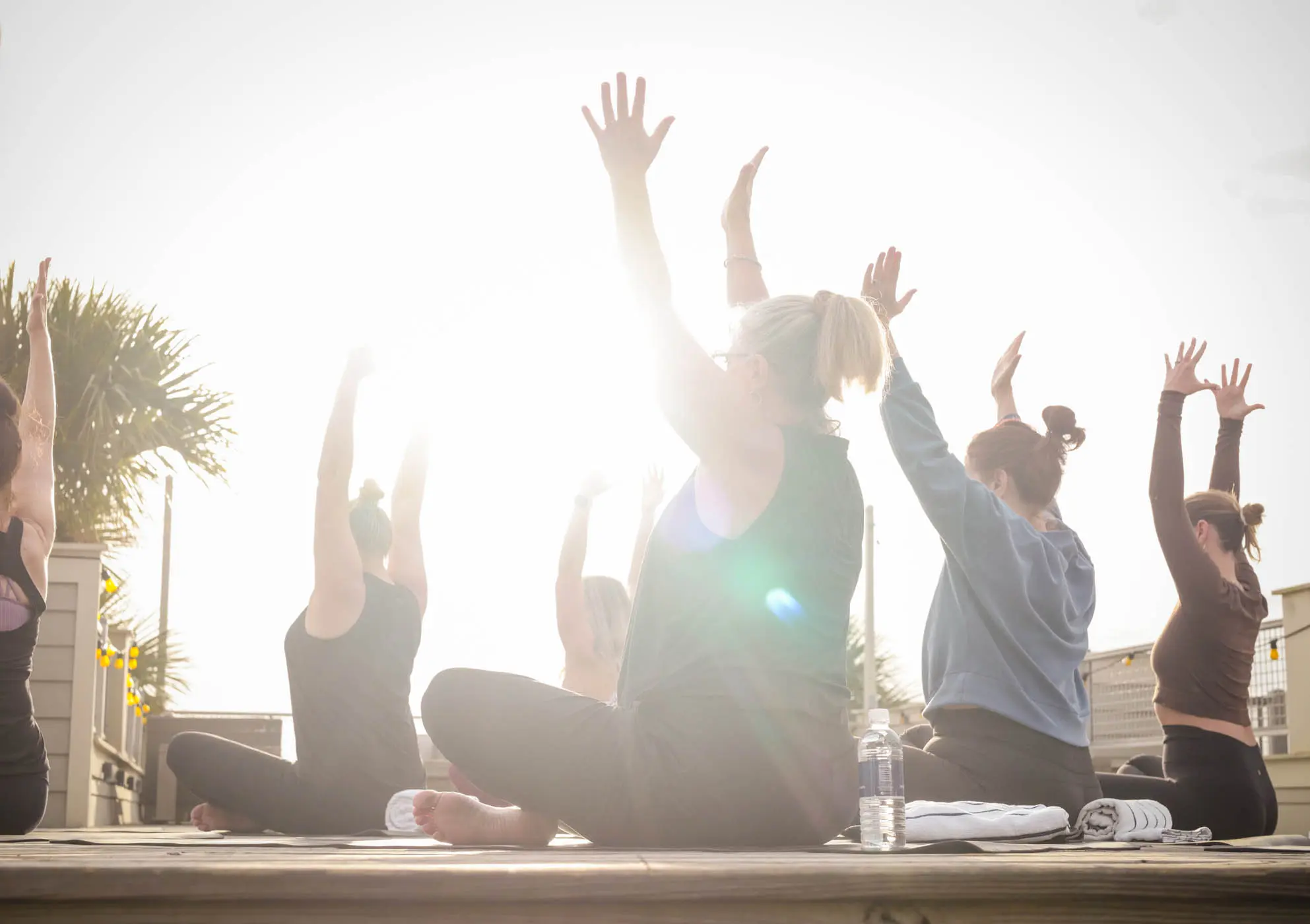 a group of people doing stretches at Jekyll