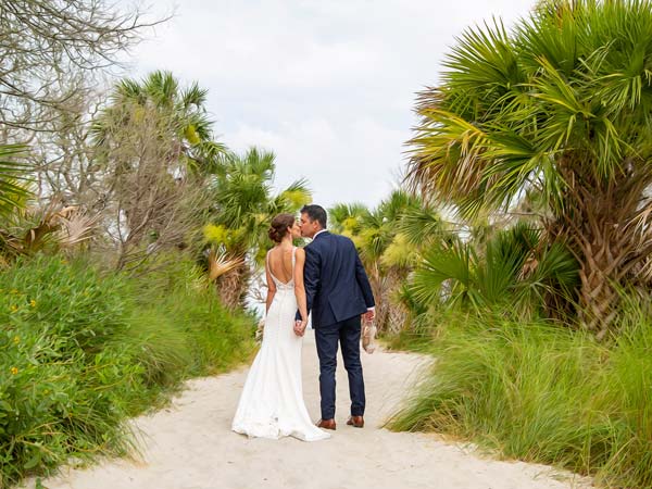 Bride And Groom Kiss.