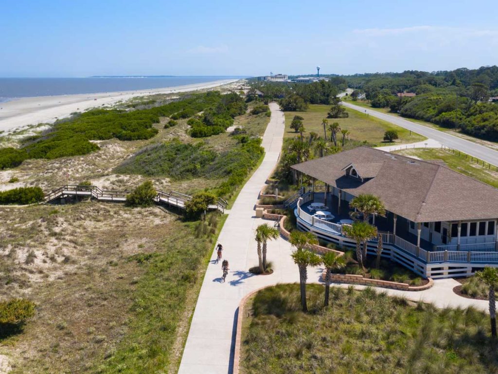 Aerial View Of The Beach Pavilion.