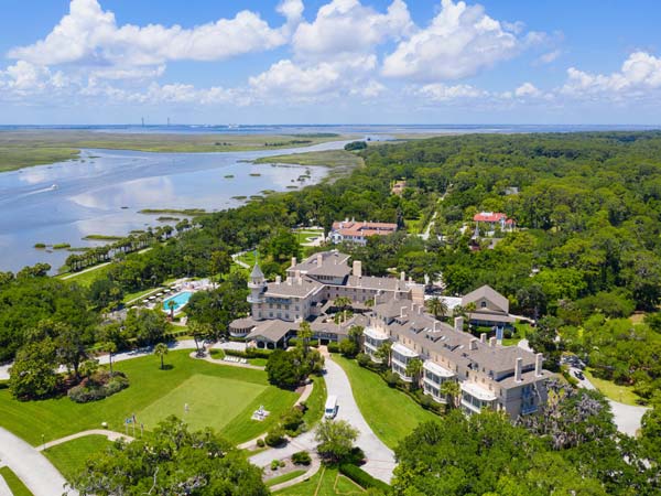 Aerial View Of Jekyll Island Club.