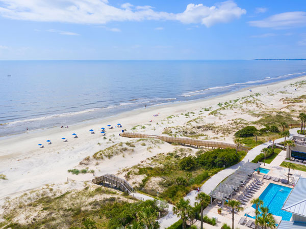 Jekyll Ocean Club Drone View.