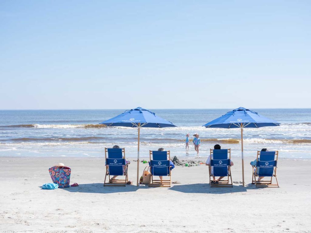 Lounging On The Beach.