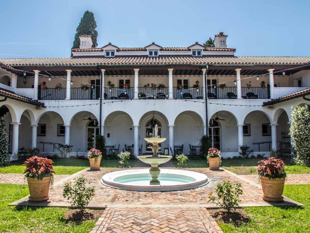 Water Fountain In Courtyard.