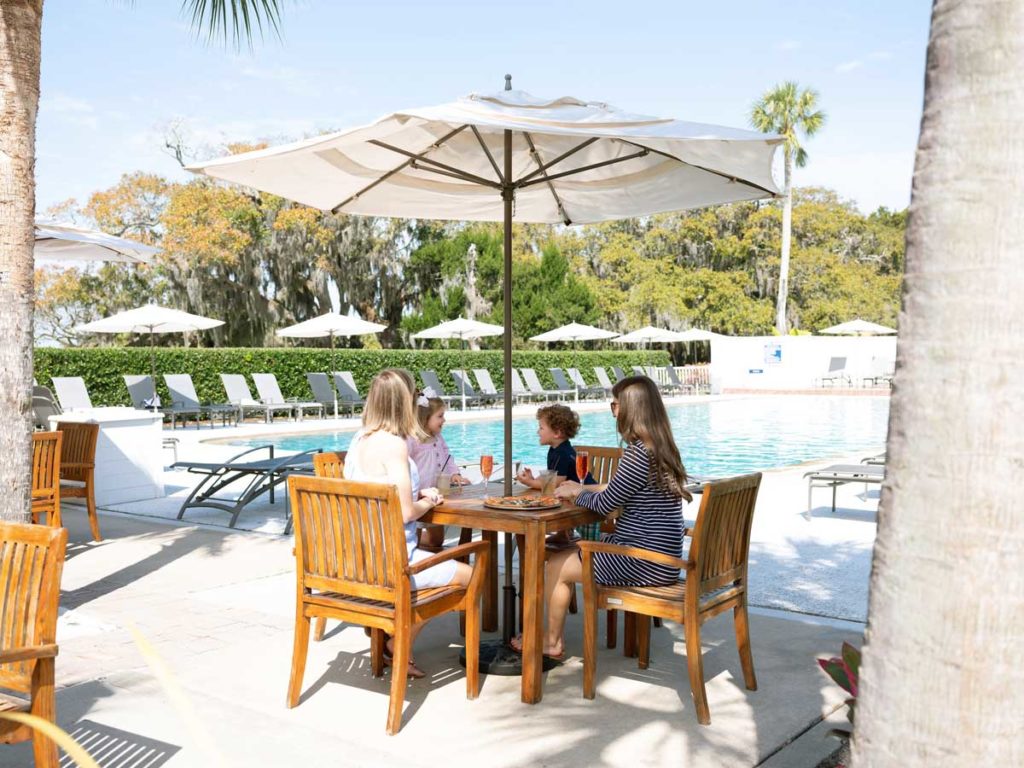 Table By The Pool.