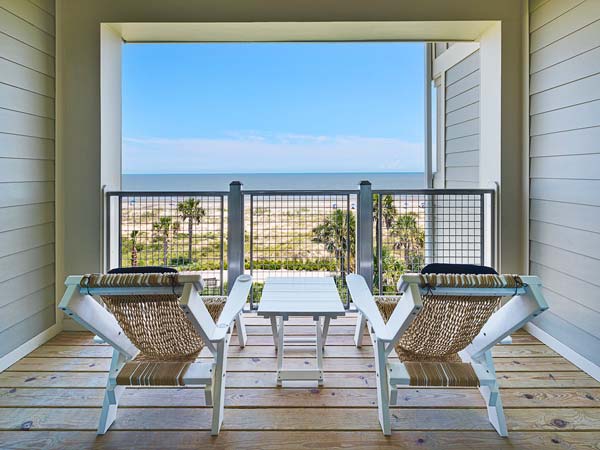 Lounge Chairs On The Balcony.