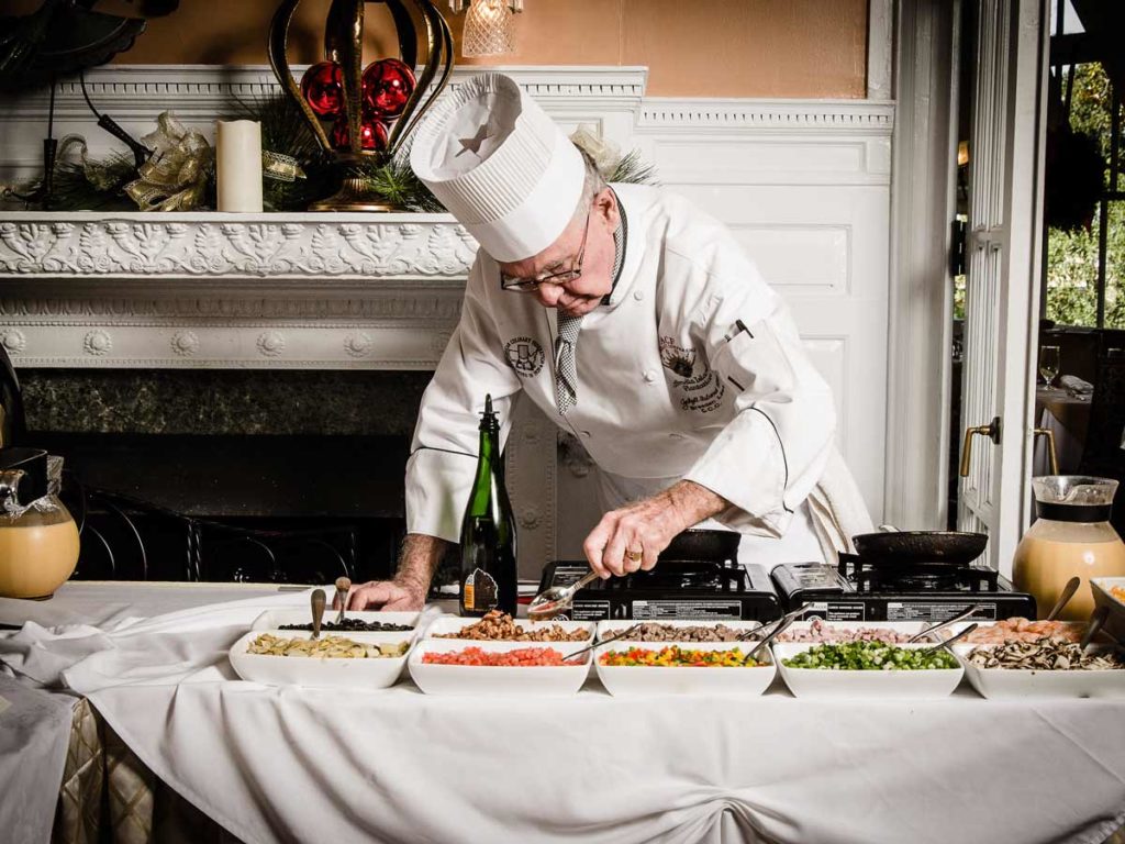 Chef Preparing A Banquet.