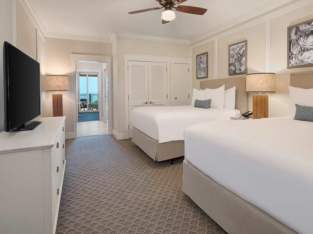 Jekyll Island Ocean Club Double Queen Guestroom.