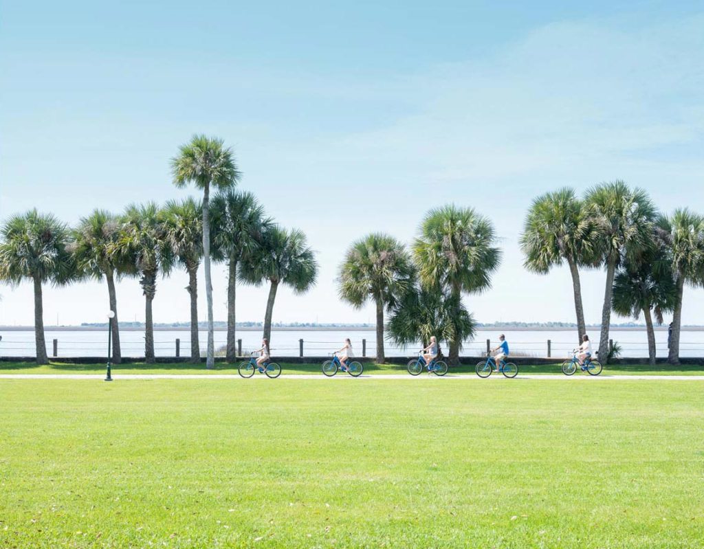 Riding Bikes By The Water.