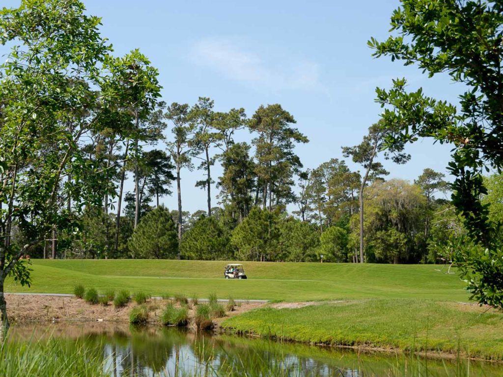 Golf Cart On The Course.