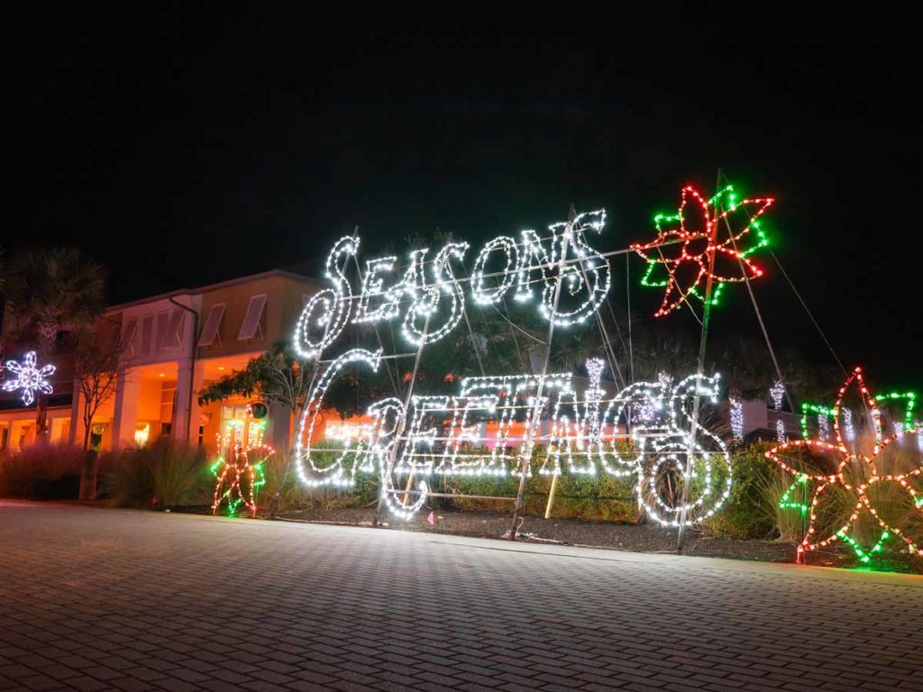 Seasons Greetings Lighted Sign.