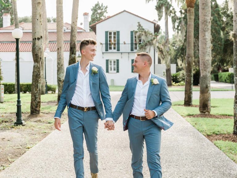 Bill And Andrew Holding Hands.