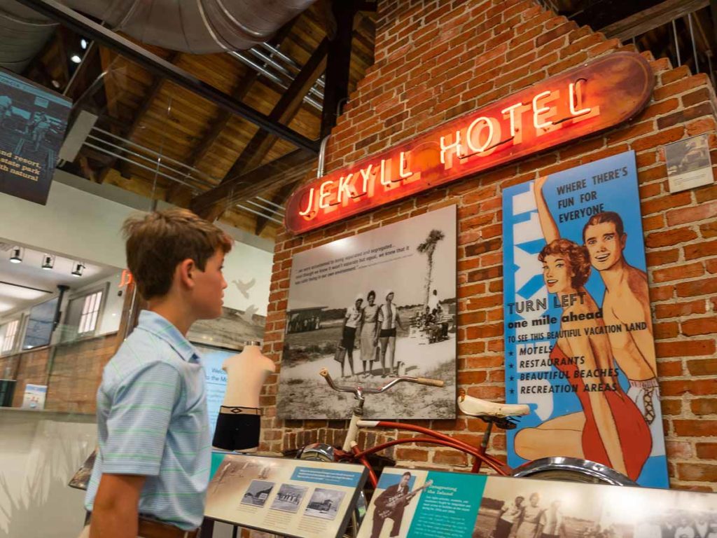 Boy Reading The Jekyll Island History.