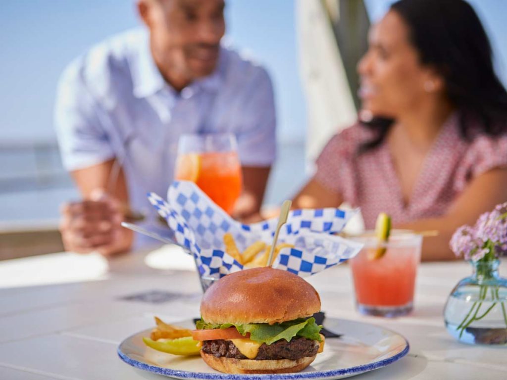 Burger From The Wharf.