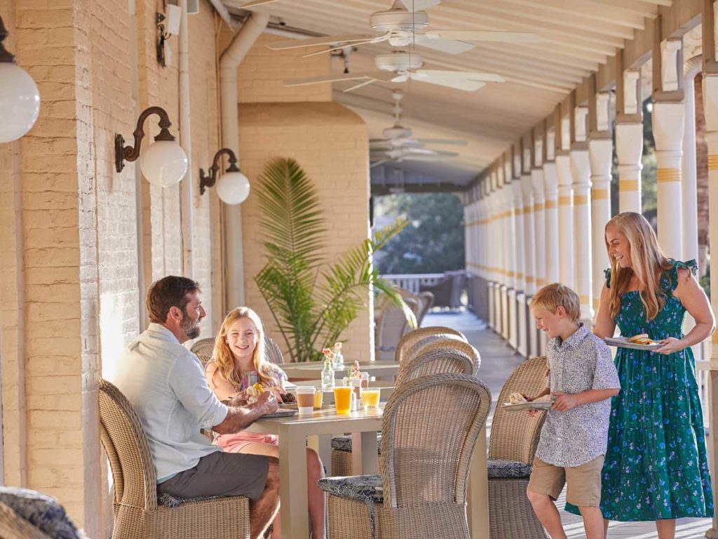 Family Eating At The Pantry.