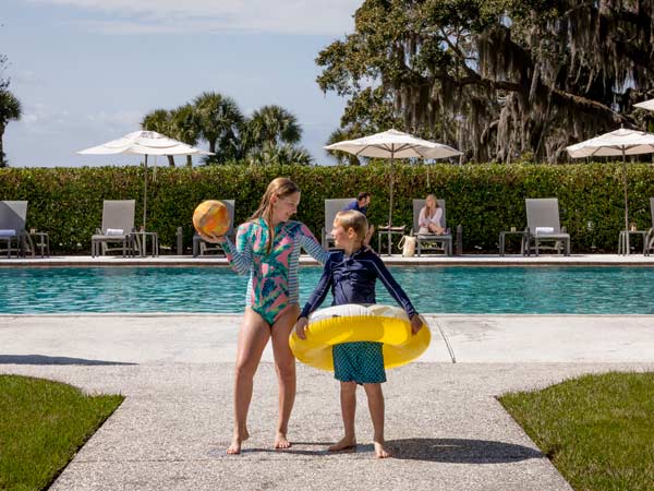 Kids By The Pool.