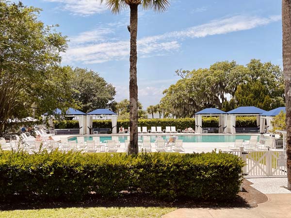 The Pool And Cabanas At Jekyll.