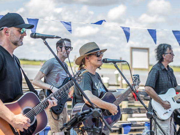 Band Playing On The Dock
