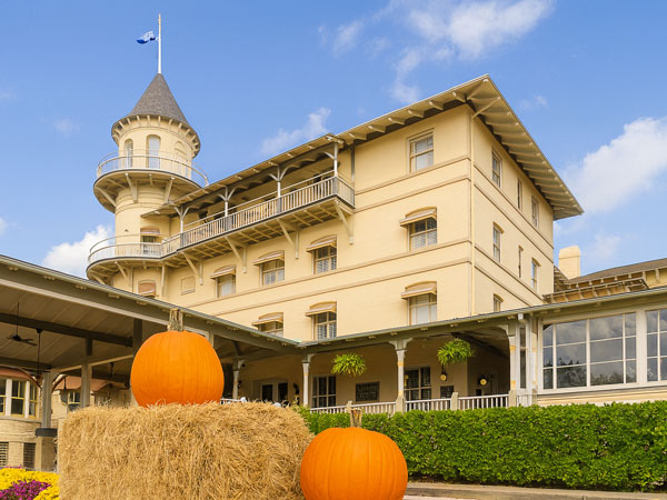 Pumpkins In Front Of Jekyll Island Resort